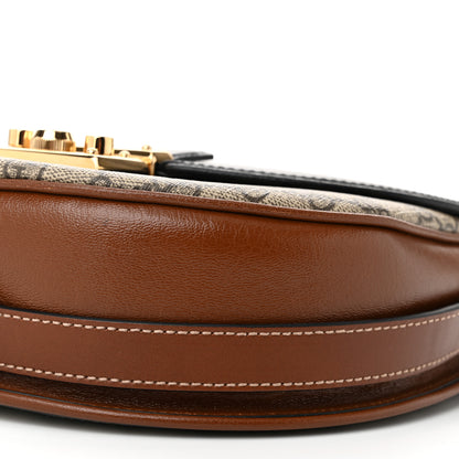 Gucci GG Supreme Monogram Calfskin Small Padlock Messenger Shoulder Bag Beige Black Cuir 10 of 10