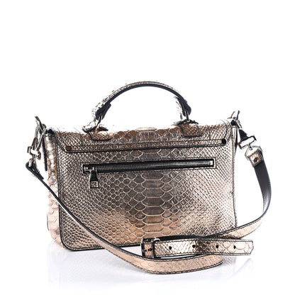 Proenza Schouler Metallic Python Calfskin Embossed Tiny PS1 Satchel Rose Gold 2 of 13