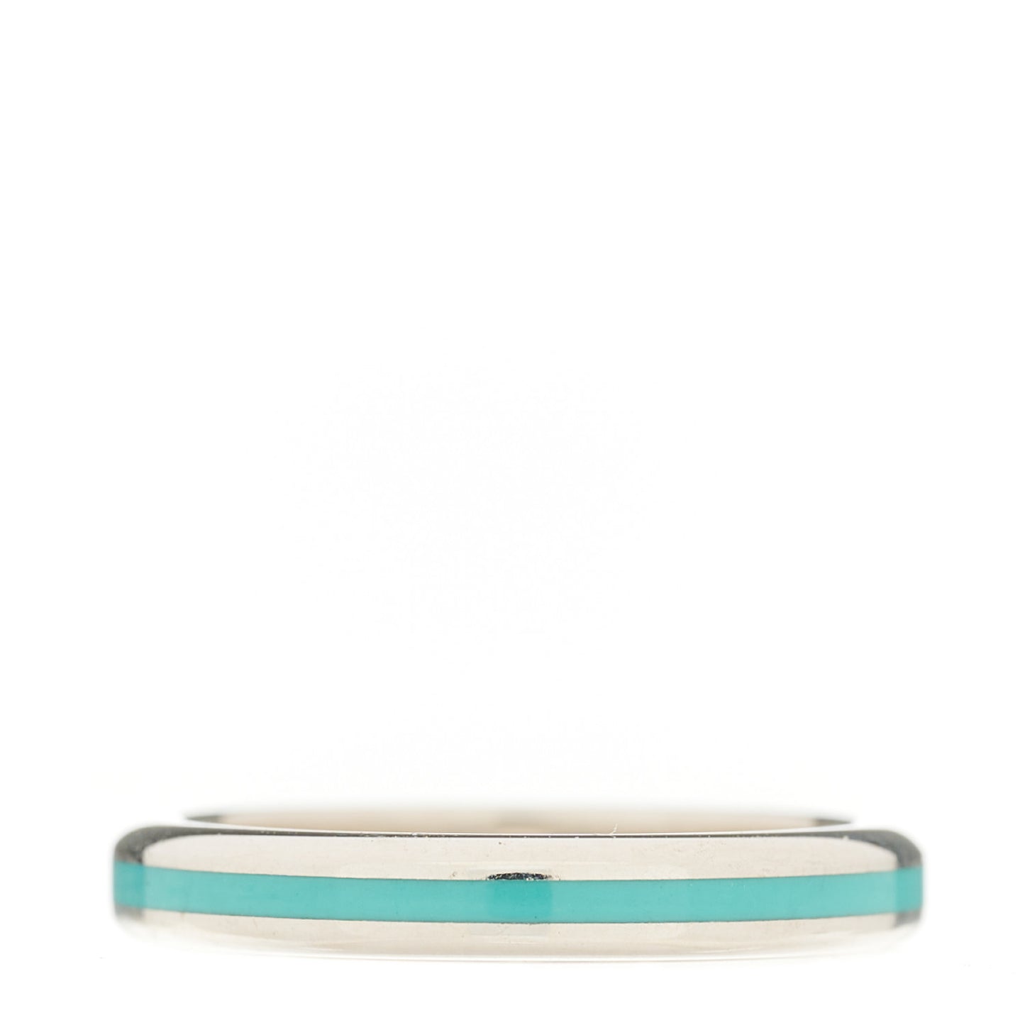 Sterling Silver Enamel Stackable Ring Blue 52 6