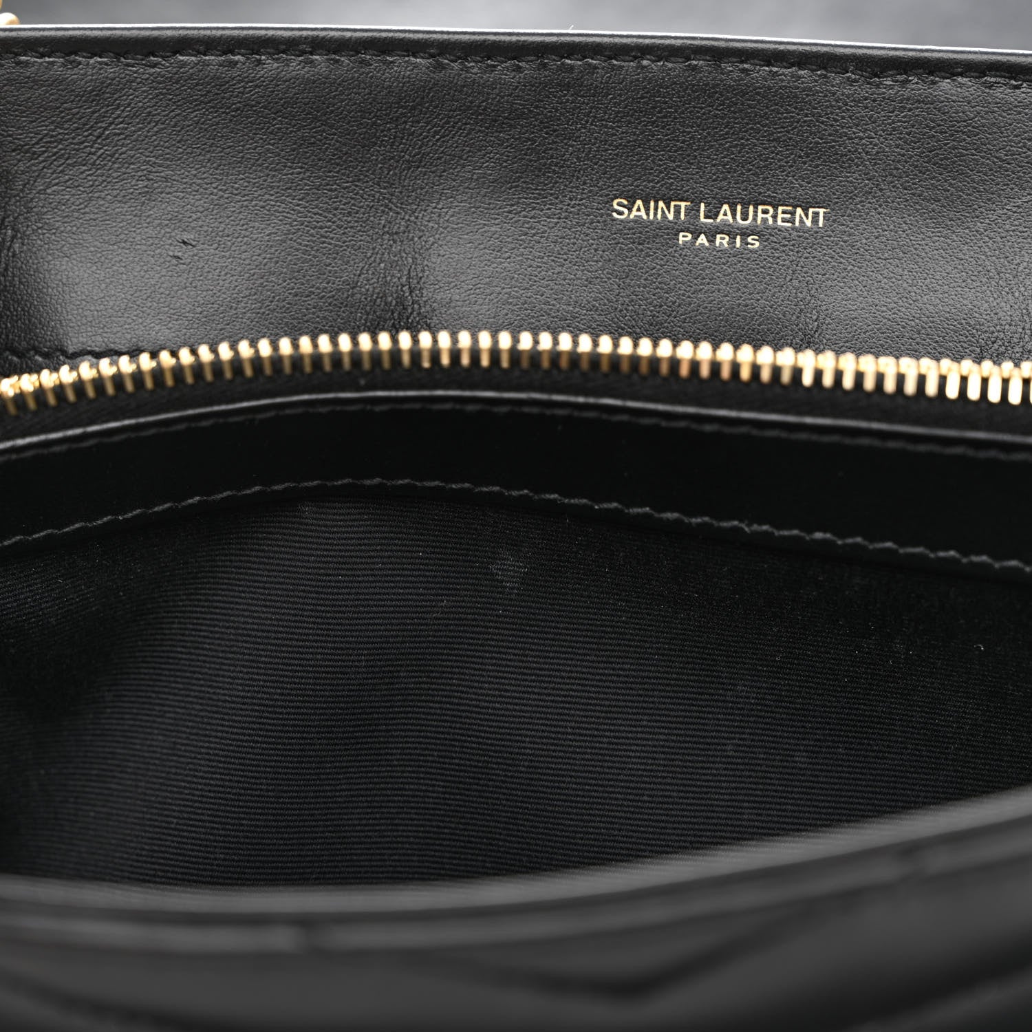 Saint Laurent Calfskin Y Quilted Monogram Medium Loulou Chain Satchel Black 12 of 13