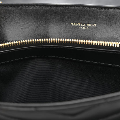 Saint Laurent Calfskin Y Quilted Monogram Medium Loulou Chain Satchel Black 12 of 13