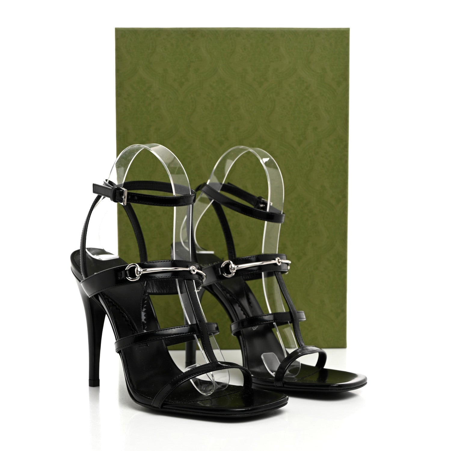 Gucci Nappa Regent Strappy Horsebit Sandals 37 Black 8 of 8