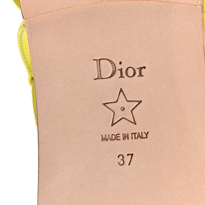 Christian Dior Calfskin C'est Dior Sandals 37 Yellow 7 of 8