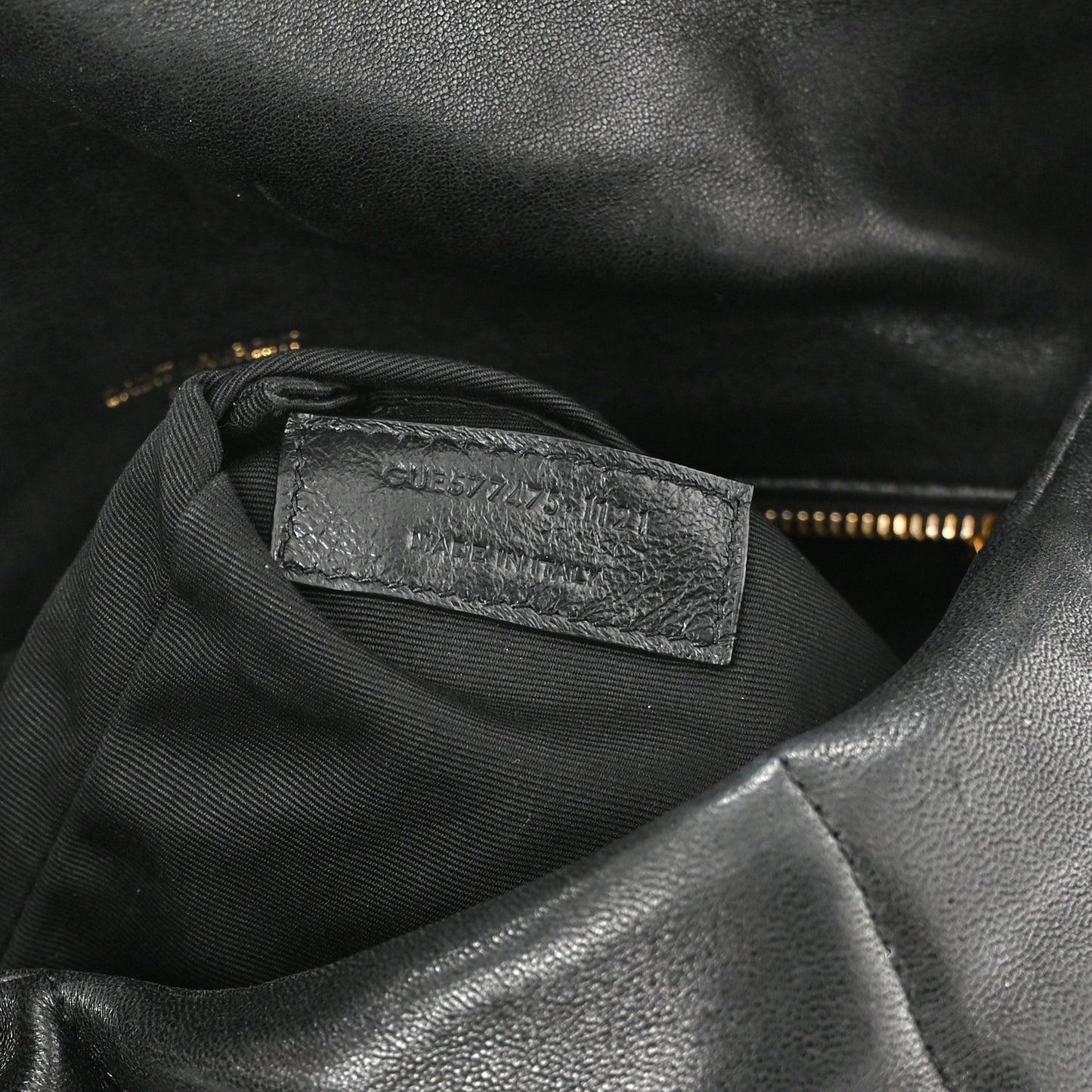 Lambskin Quilted Medium Loulou Puffer Monogram Chain Satchel Black