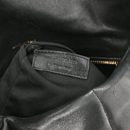Saint Laurent Lambskin Quilted Medium Loulou Puffer Monogram Chain Satchel Black 7 of 16