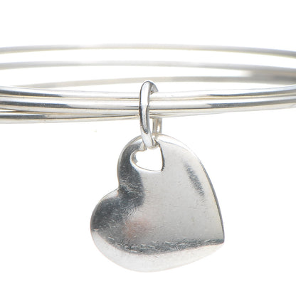 Tiffany Sterling Silver Heart Triple Bangle Bracelet 4 of 4