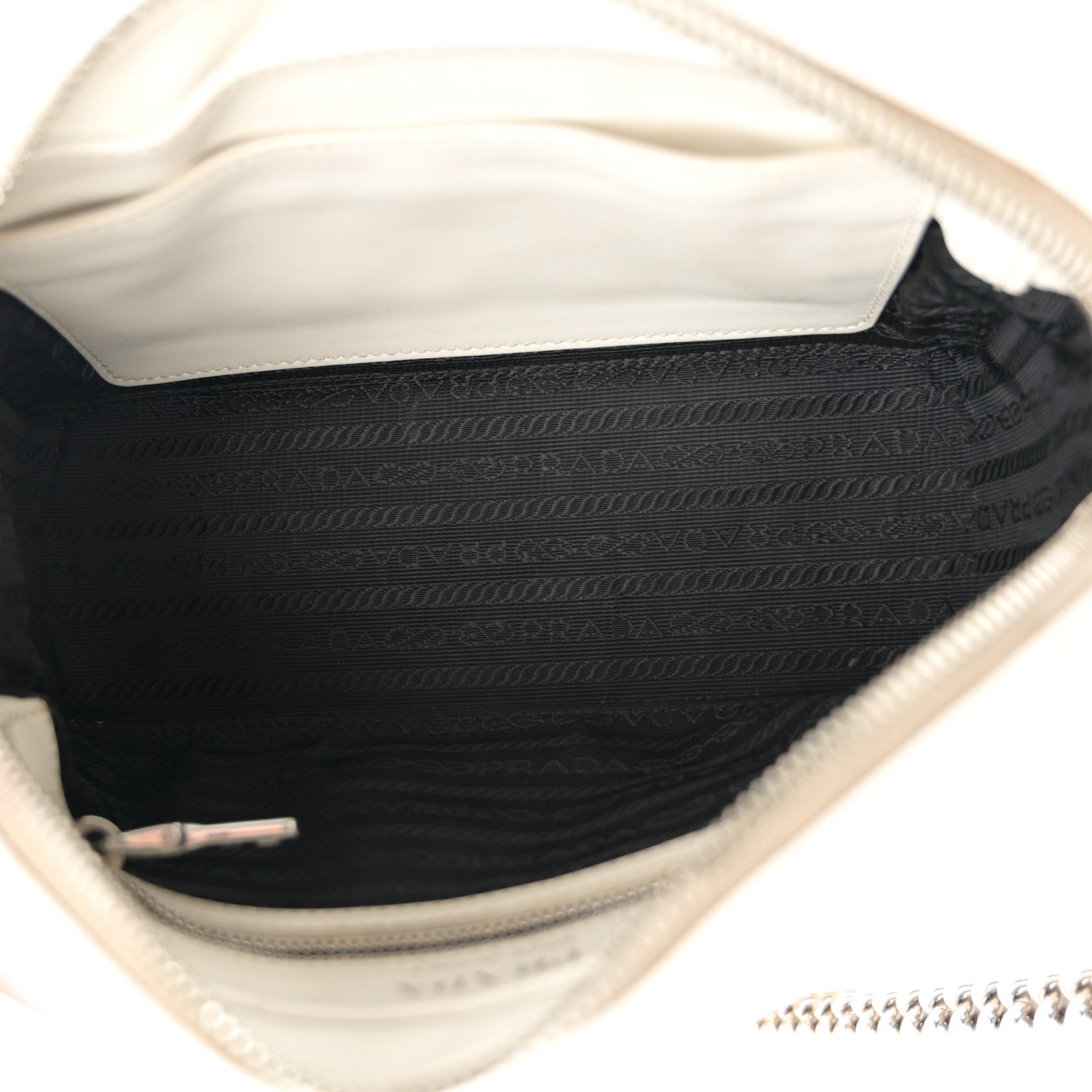 Prada Soft Calfskin Diagramme Camera Bag White 5 of 15