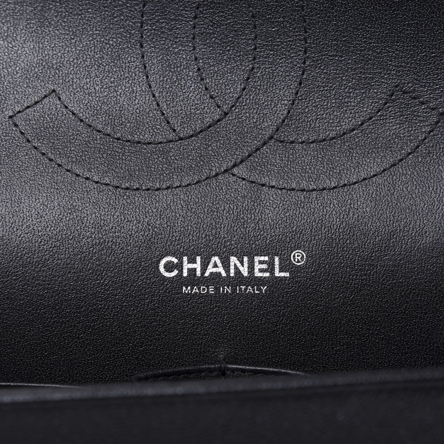 Iridescent Caviar Quilted Jumbo Double Flap Black