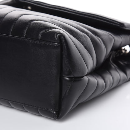 Saint Laurent Calfskin Y Quilted Monogram Medium Loulou Chain Satchel Black 10 of 11