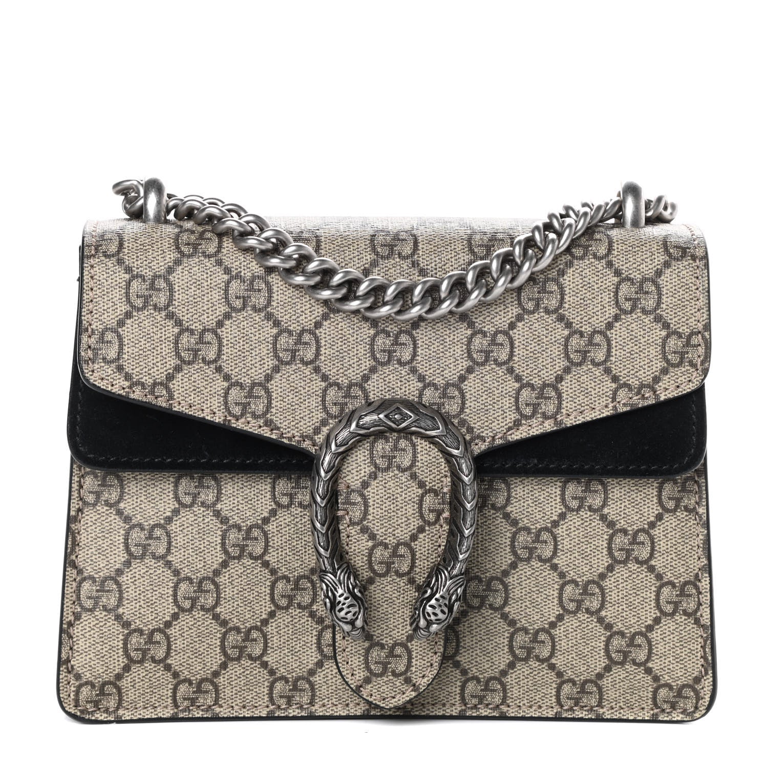 Gucci GG Supreme Monogram Mini Dionysus Shoulder Bag Black 1 of 8