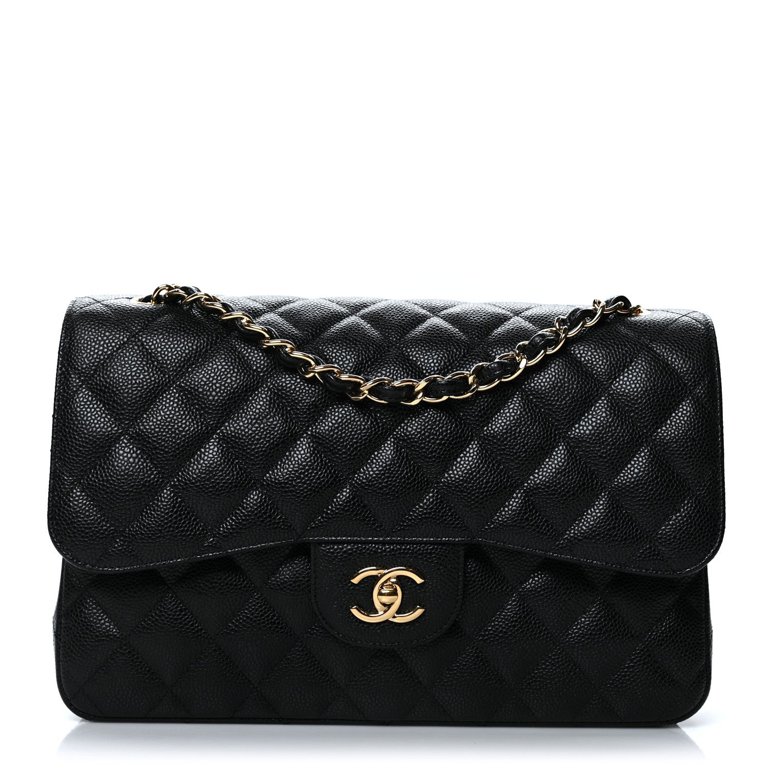 Chanel Caviar Quilted Jumbo Double Flap Black 1 of 11