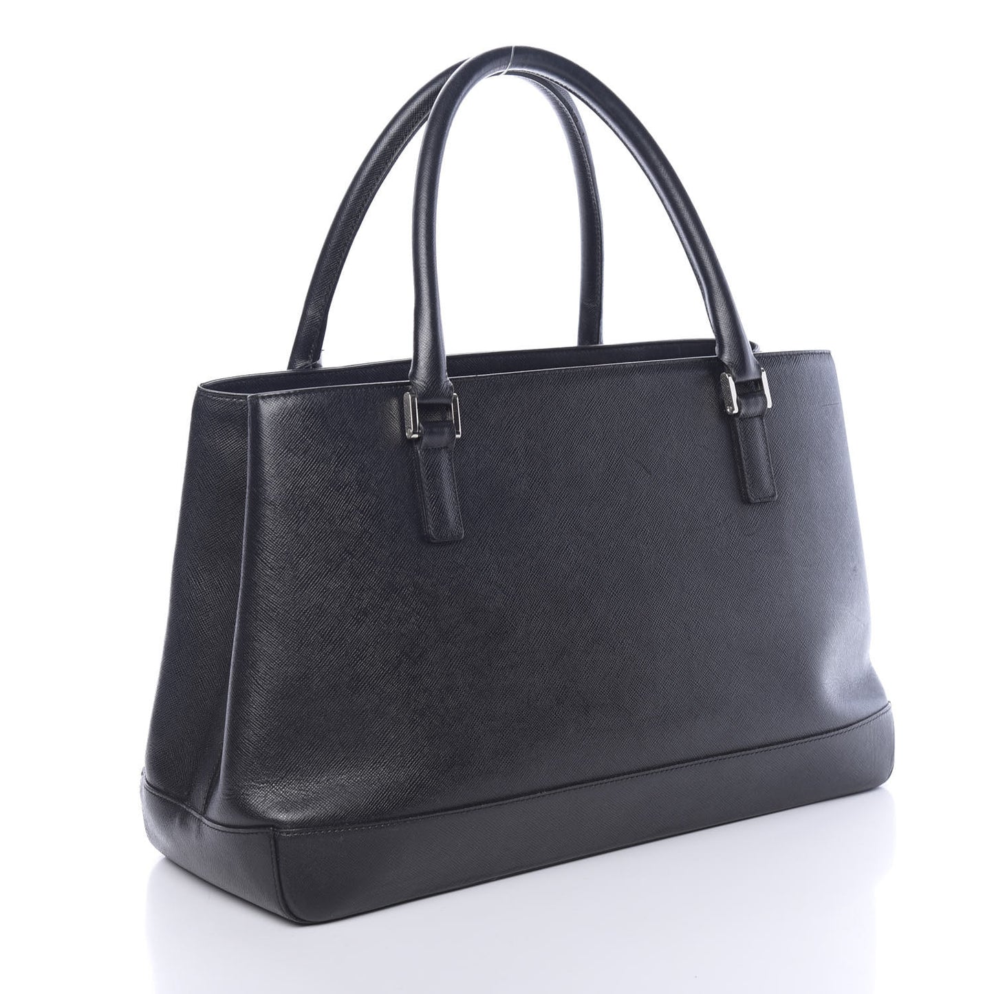 Saffiano Top Handle Tote Black