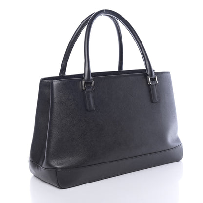 Burberry Saffiano Top Handle Tote Black 3 of 25