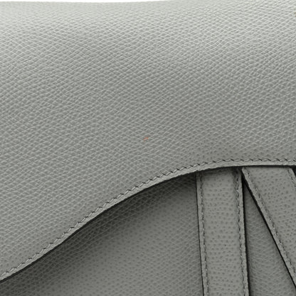 Christian Dior Grained Calfskin Saddle Bag Grey Stone 11 of 13
