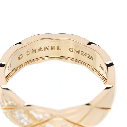 Chanel 18K Beige Gold Diamond Small Coco Crush Ring 61 9.75 5 of 6