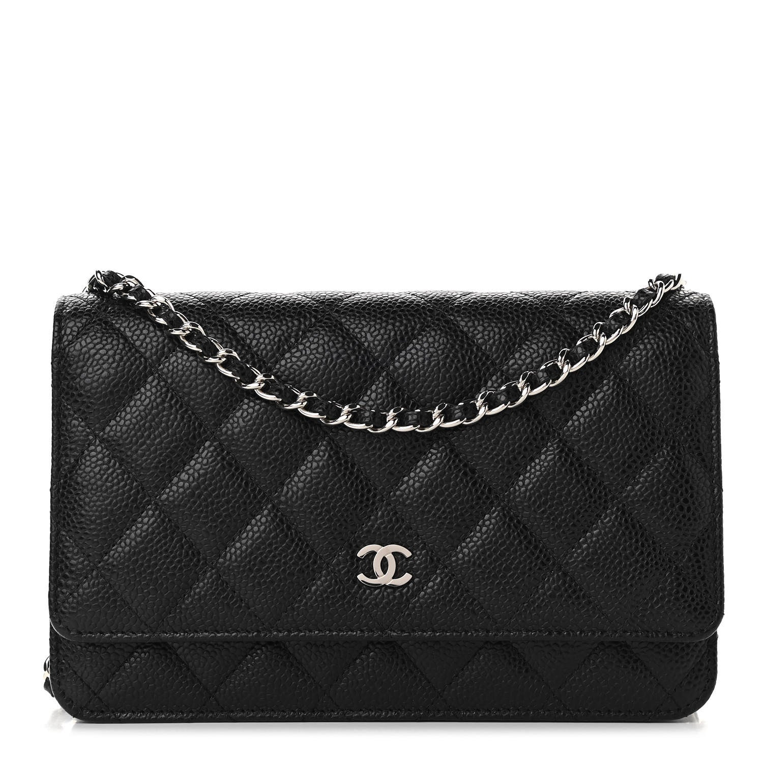 Chanel Caviar Quilted Wallet On Chain WOC Black 1 of 12