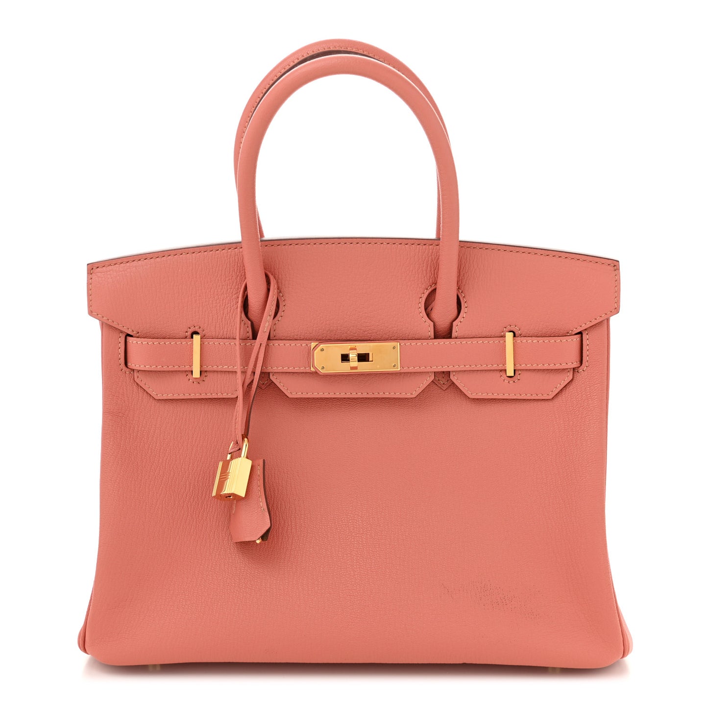 Chevre Mysore Horseshoe Birkin 30  Rose Thé Etoupe