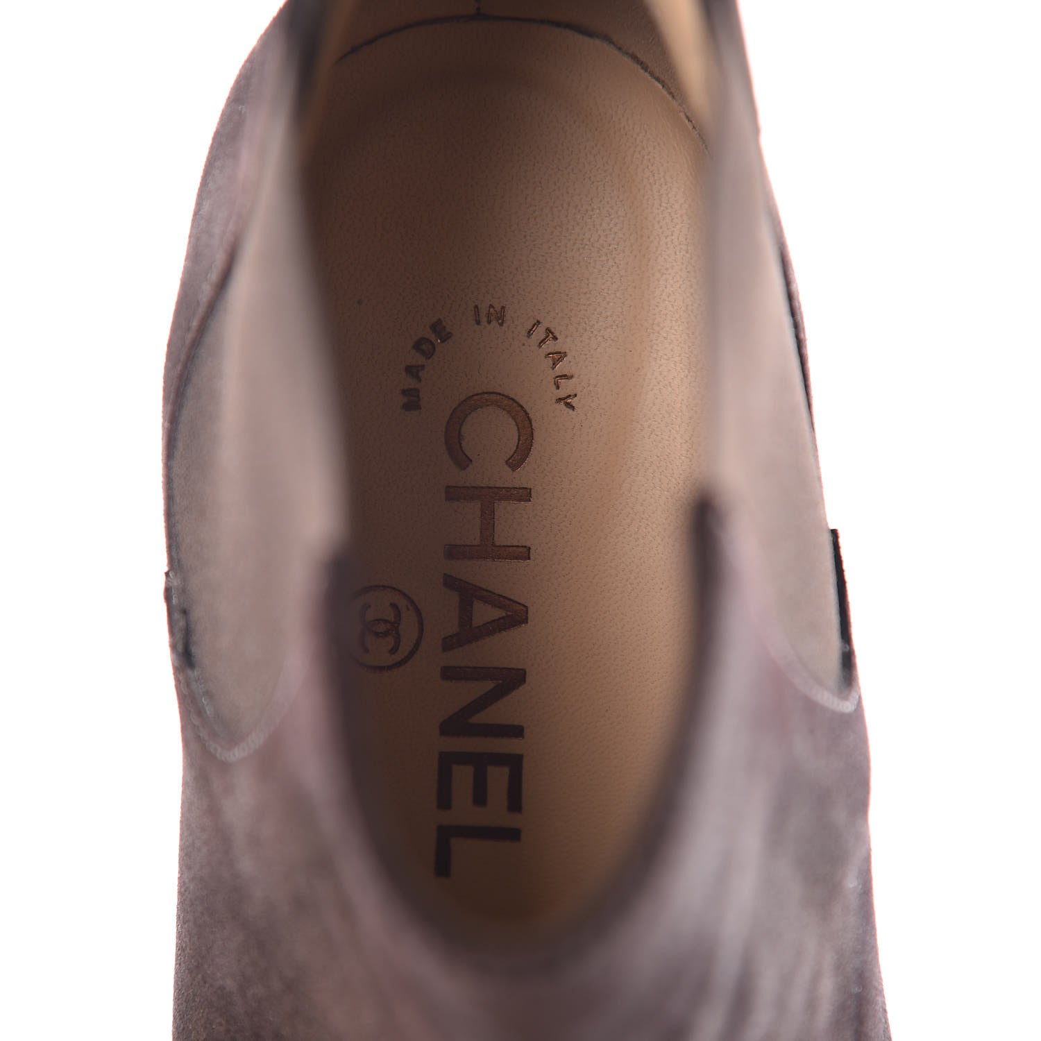 Chanel Suede Patent Cap Toe Short Boots 38.5 Brown 9 of 15