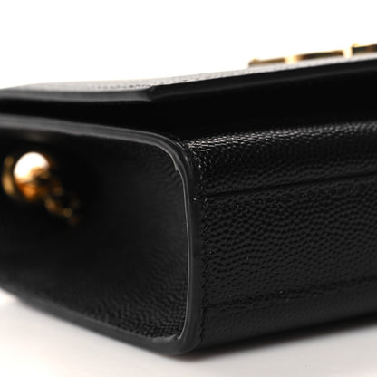 Saint Laurent Grain De Poudre Small Monogram Kate Satchel Black 8 of 9