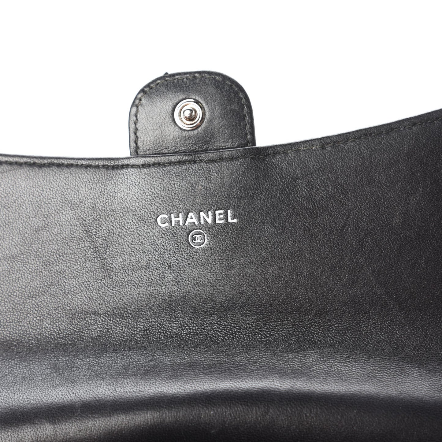 Iridescent Lizard Ombre Wallet On Chain WOC Black Silver