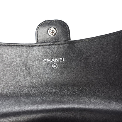 Chanel Iridescent Lizard Ombre Wallet On Chain WOC Black Silver 8 of 12