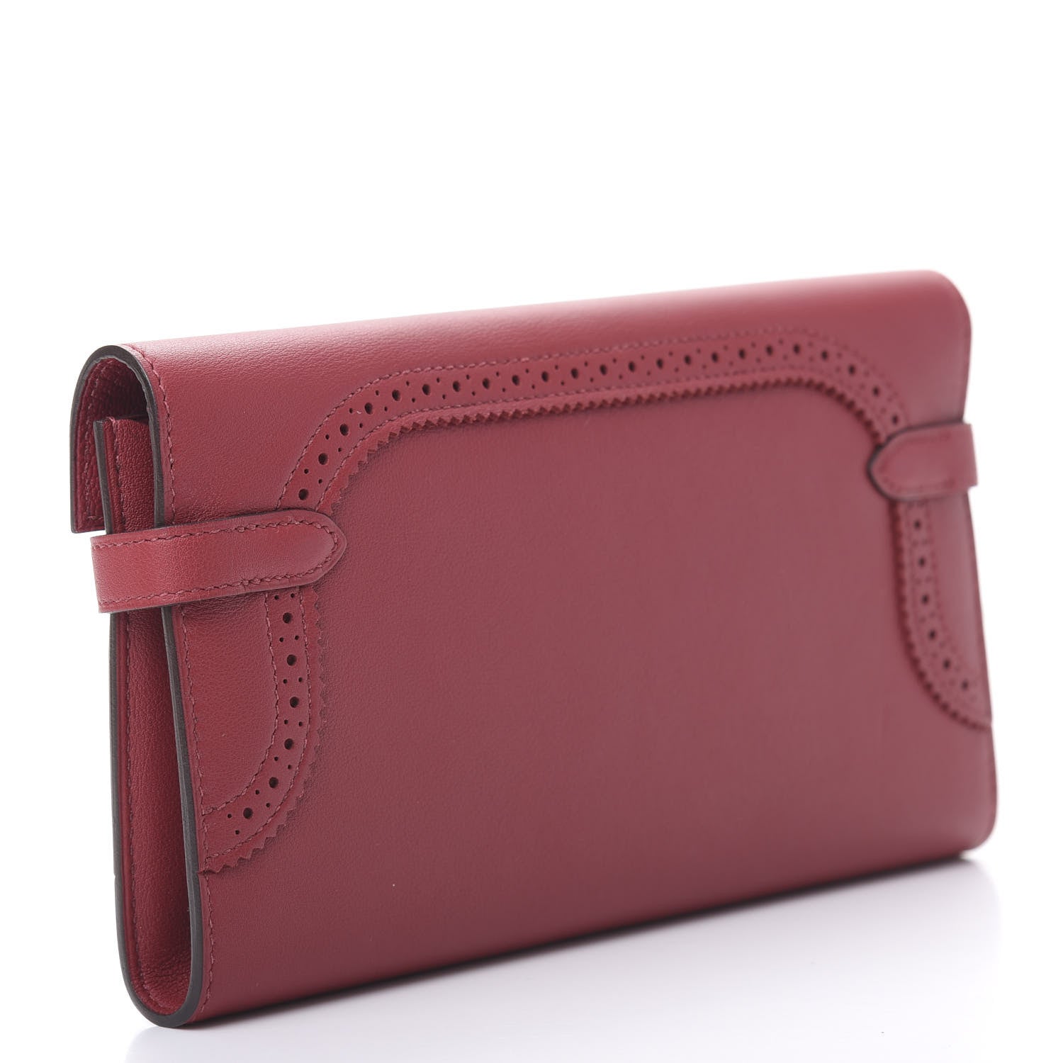 Hermes Swift Ghillies Kelly Longue Wallet Rouge Grenat 3 of 8