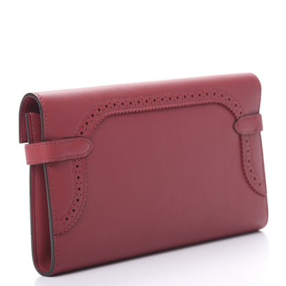 Hermes Swift Ghillies Kelly Longue Wallet Rouge Grenat 3 of 8