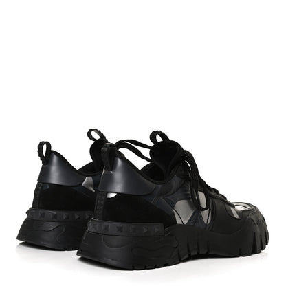 Valentino Garavani Nappa Suede Camouflage Womens Rockrunner Plus High Frequency Sneakers 41 Black 4 of 12