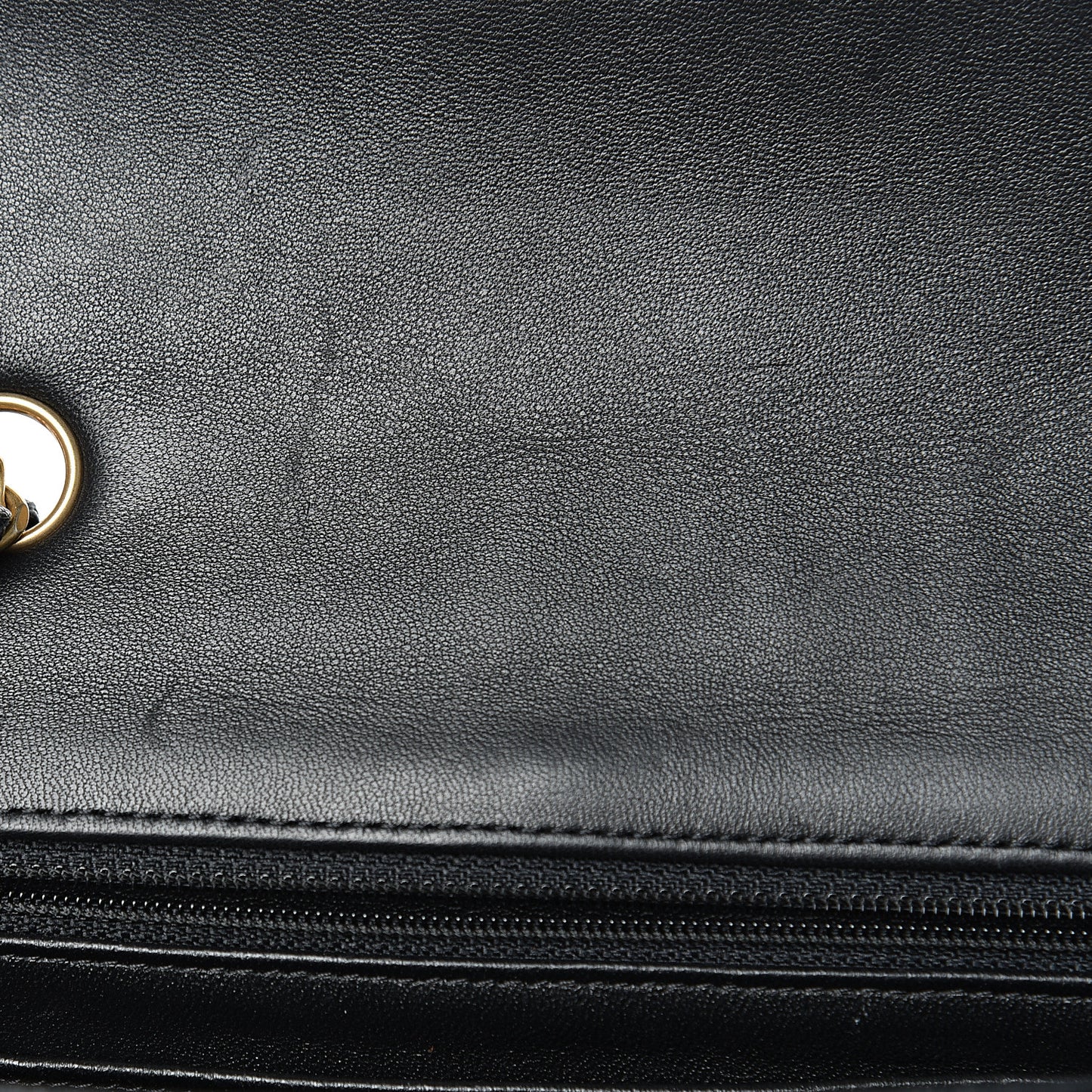 Lambskin Quilted Mini Rectangular Flap Black