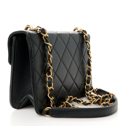 Chanel Calfskin Strass Quilted Flap Black 3 of 10