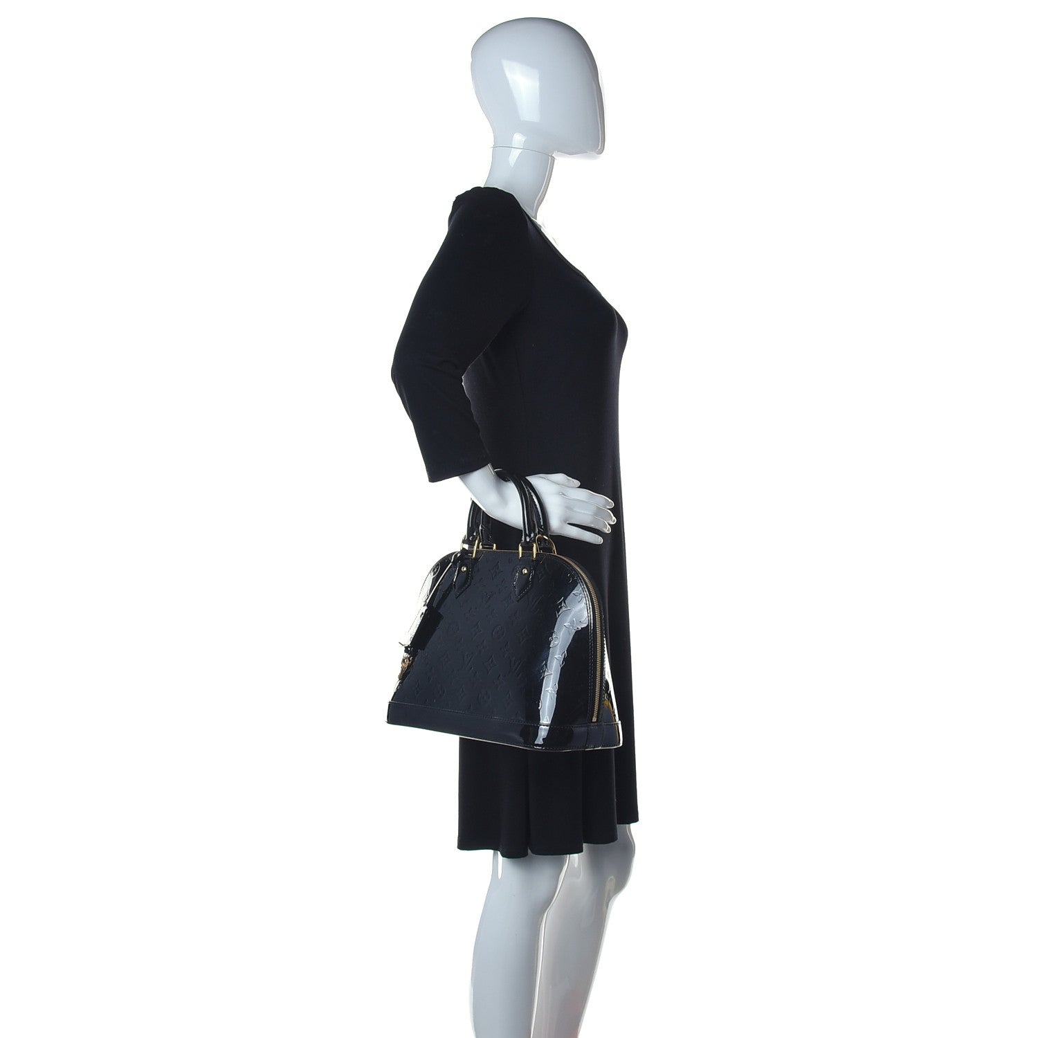 Louis Vuitton Vernis Alma PM Black 2 of 10