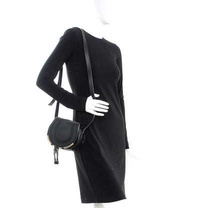 Chloe Calfskin Mini Marcie Metal Bar Trim Crossbody Bag Black 2 of 10