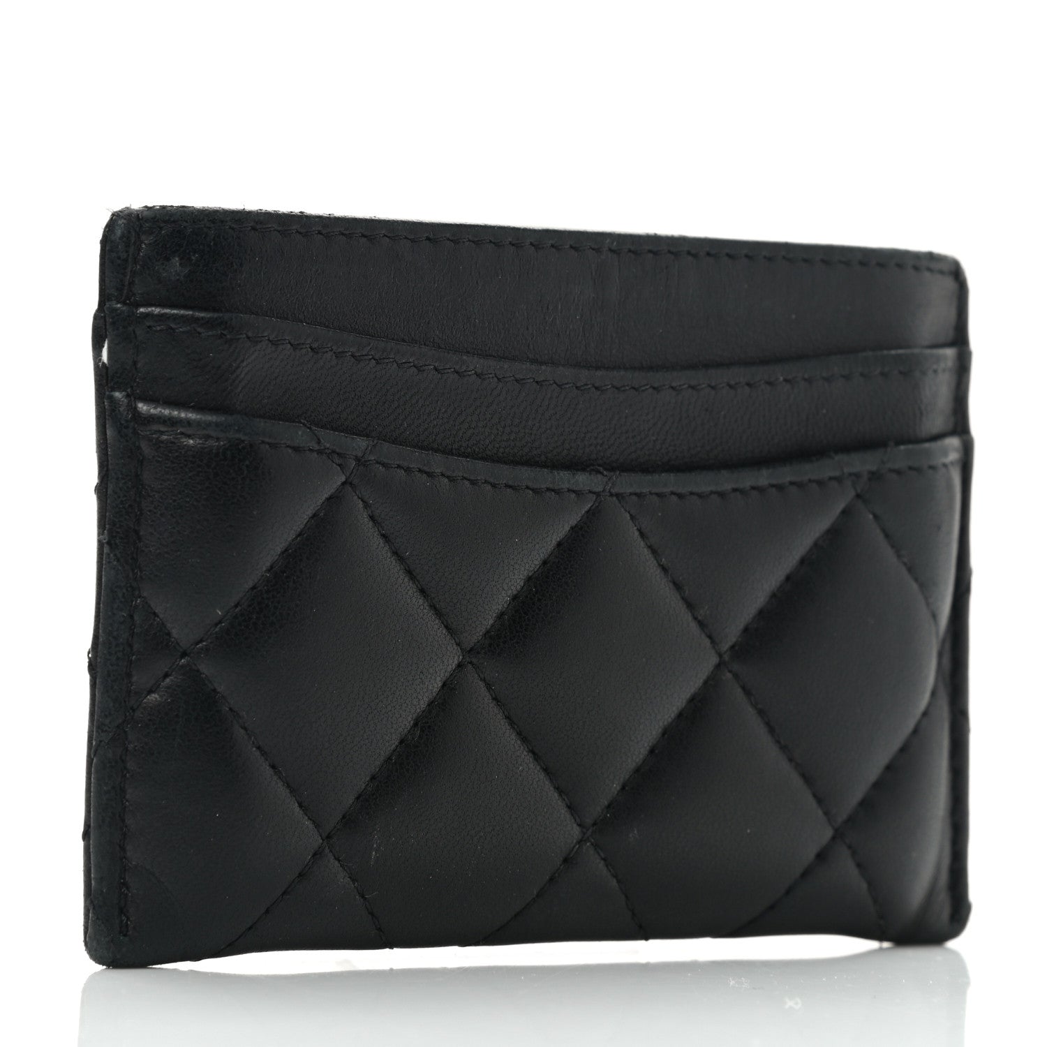 Chanel Lambskin Quilted Card Holder Black 3 of 9