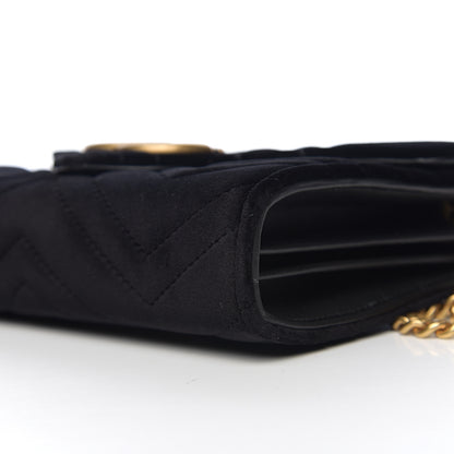 Gucci Velvet Matelasse GG Marmont Chain Wallet Black 7 of 9
