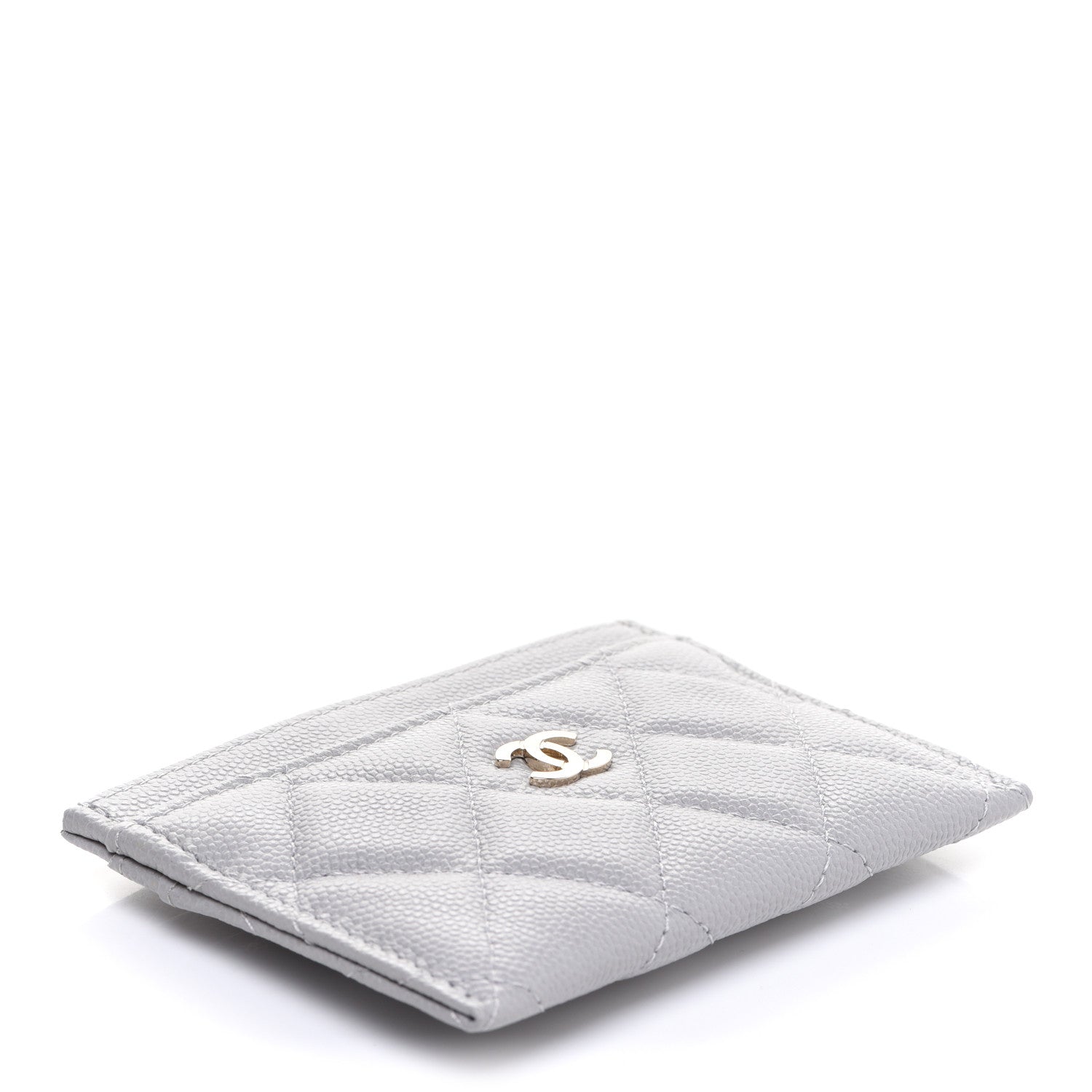 Chanel Caviar Quilted Card Holder Grey 4 of 8