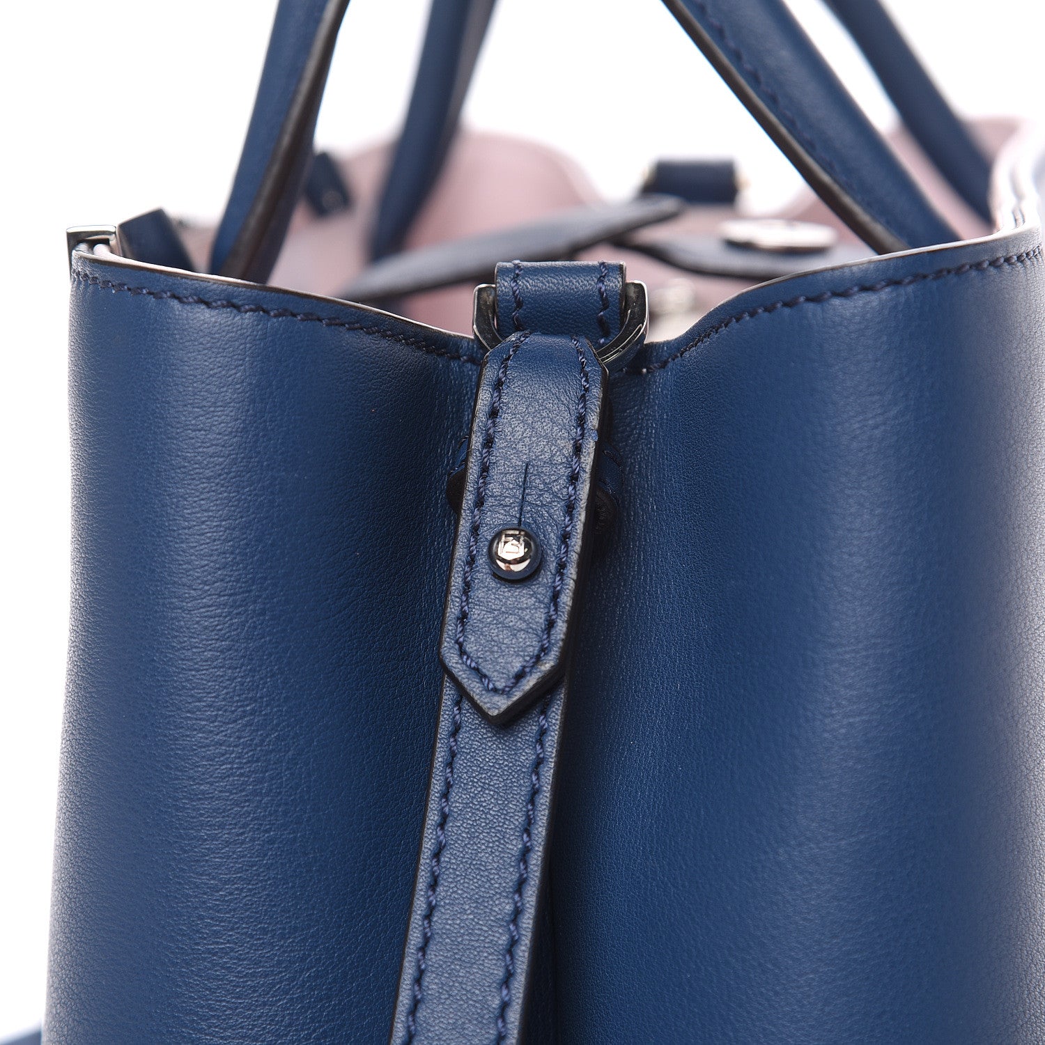 Fendi Vitello Dolce Century Petite 2Jours Tote Blue Rosa Doll 13 of 13