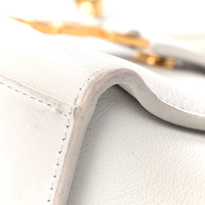Saint Laurent Calfskin Monogram Toy Cabas White 5 of 5