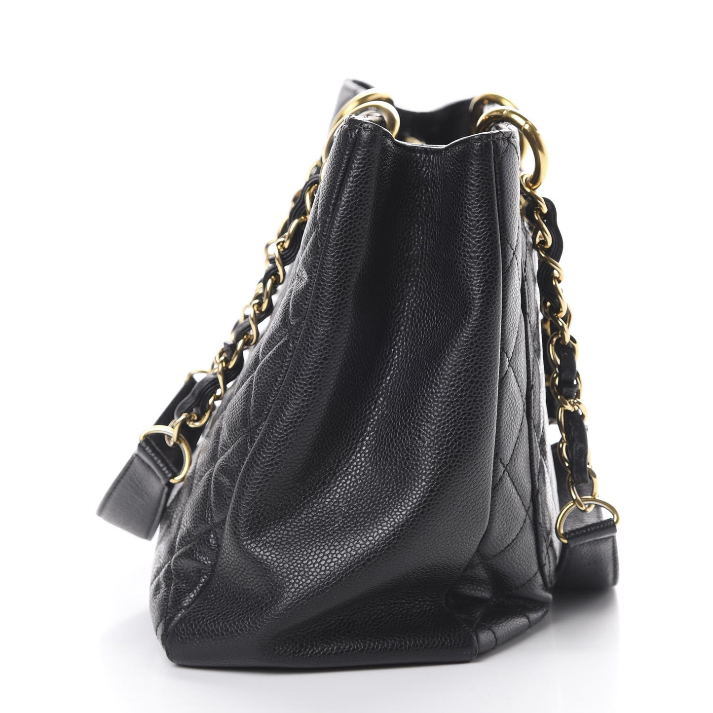 Caviar Quilted Grand Shopping Tote GST Black