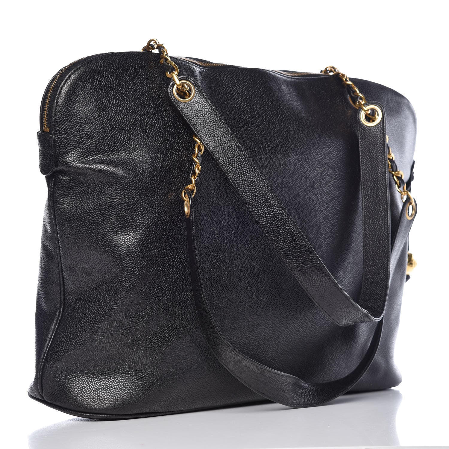 Chanel Caviar Large CC Shoulder Bag Black 3 of 13