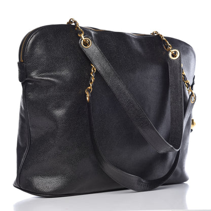 Chanel Caviar Large CC Shoulder Bag Black 3 of 13