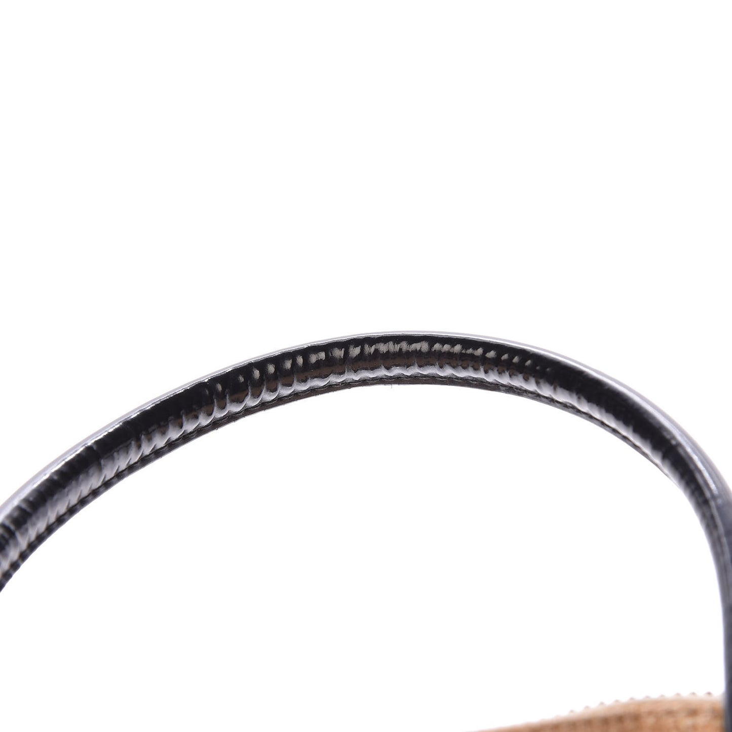 Straw Lace Bow Dome Tote Black