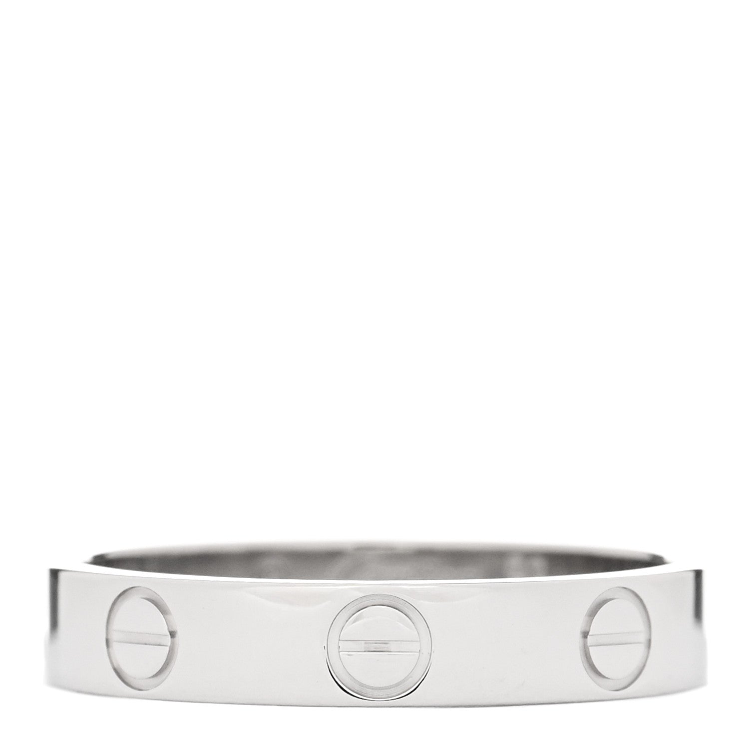 Cartier Platinum 3.5mm LOVE Wedding Band Ring 53 6.5 1 of 5