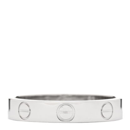 Cartier Platinum 3.5mm LOVE Wedding Band Ring 53 6.5 1 of 5