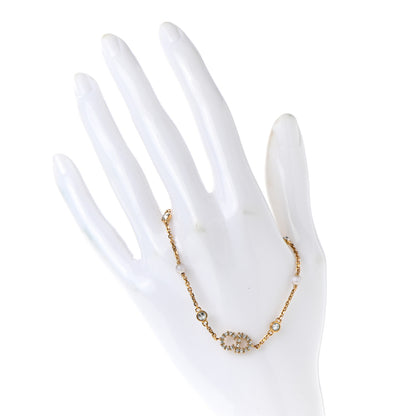 Christian Dior Crystal Pearl Clair D Lune Bracelet Gold 2 of 4