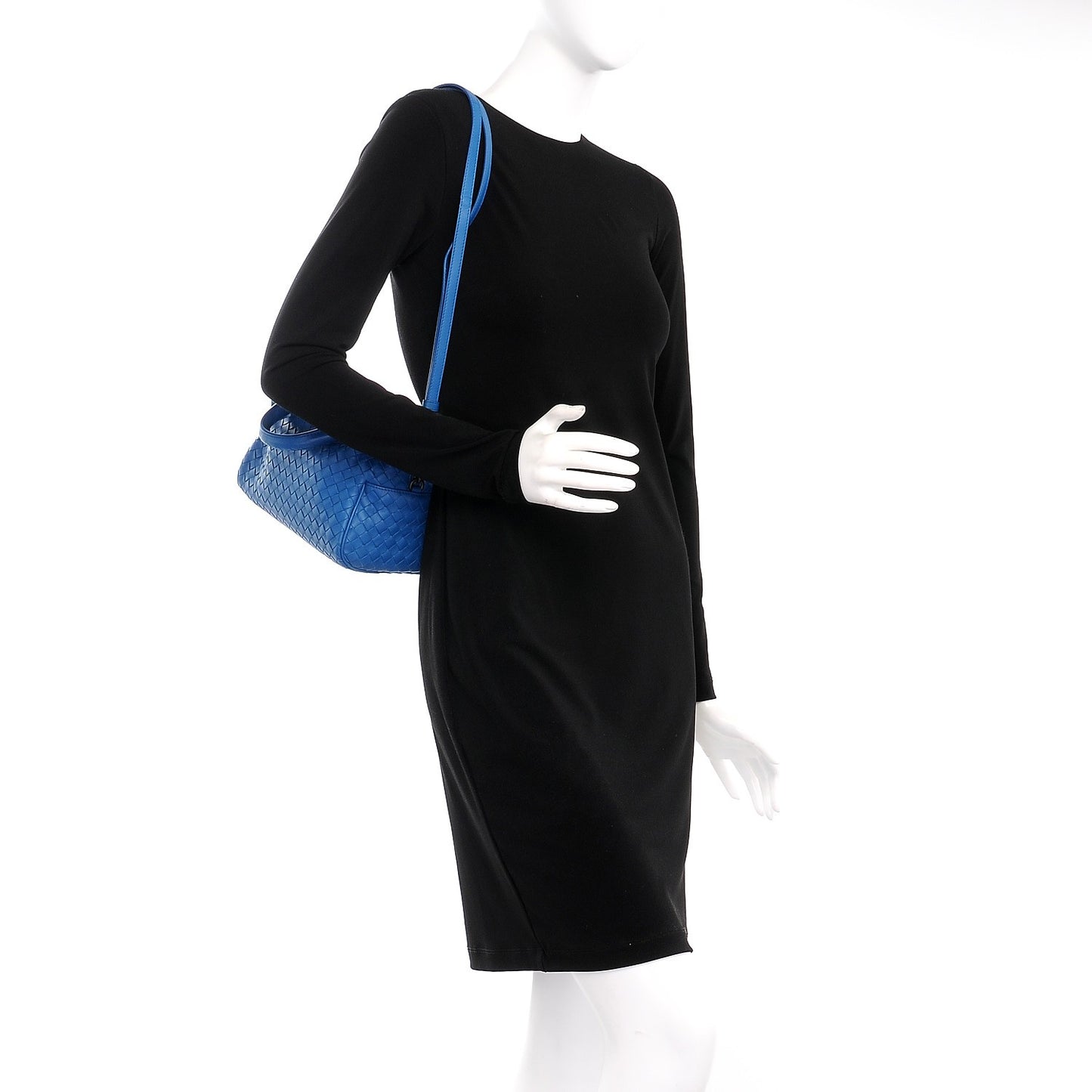 Nappa Intrecciato Mini Top Handle Bag Cobalt
