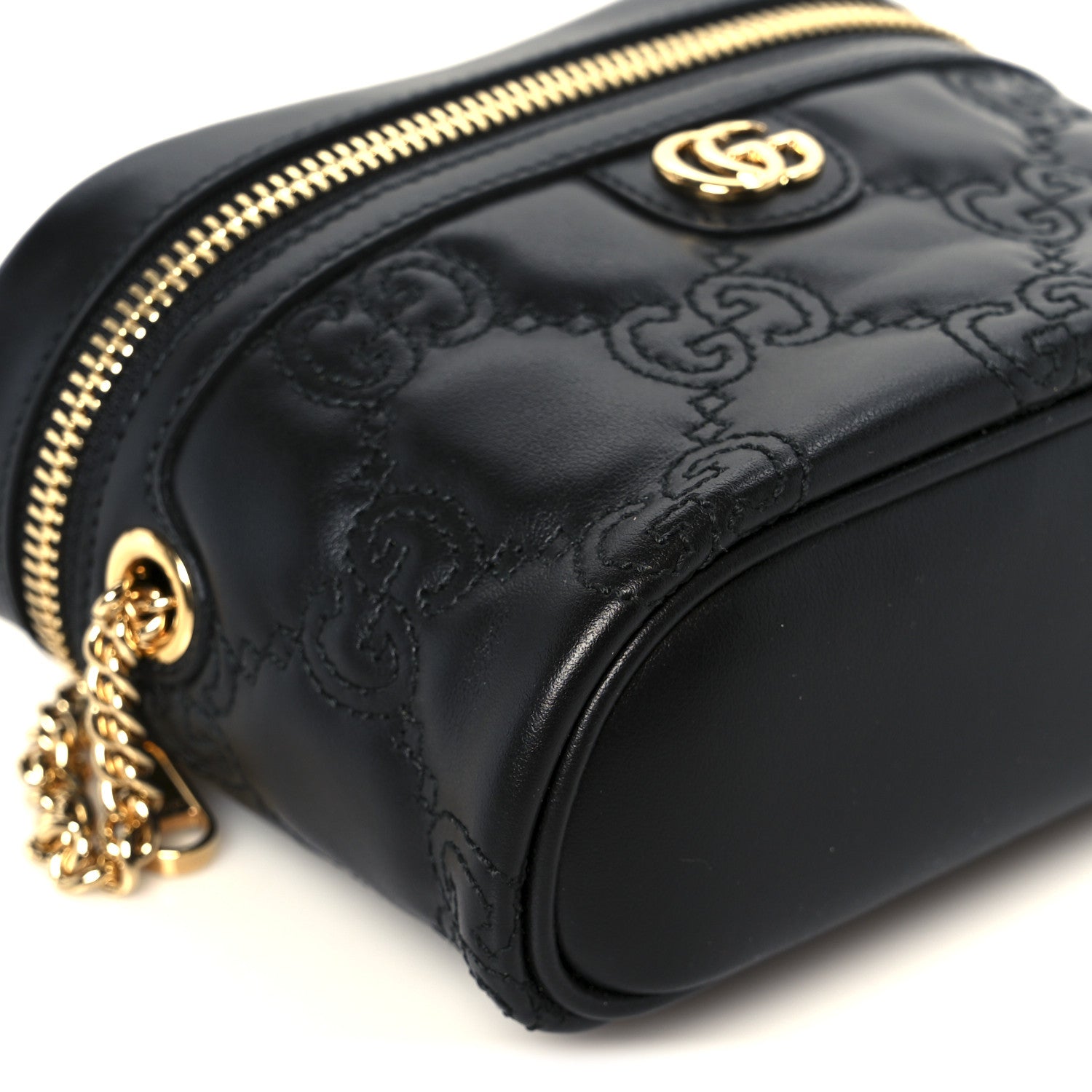 Gucci Calfskin GG Matelasse Mini Top Handle Bag Black 9 of 10