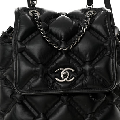 Chanel Calfskin Quilted Chesterfield Backpack Black 8 of 11
