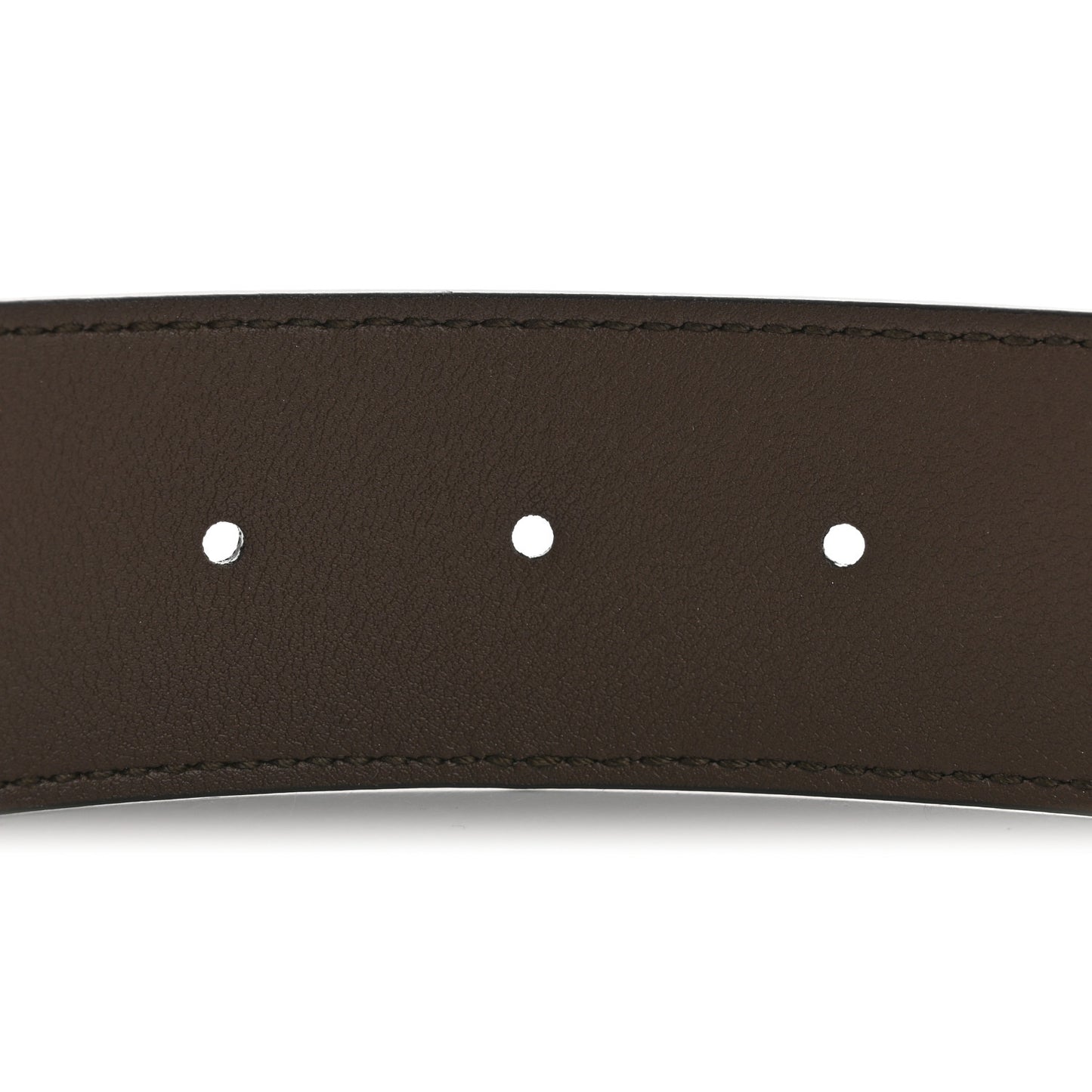 GG Supreme Monogram Matte Plutone Calfskin Double G 40mm Belt 80 32 Beige Ebony New Acero
