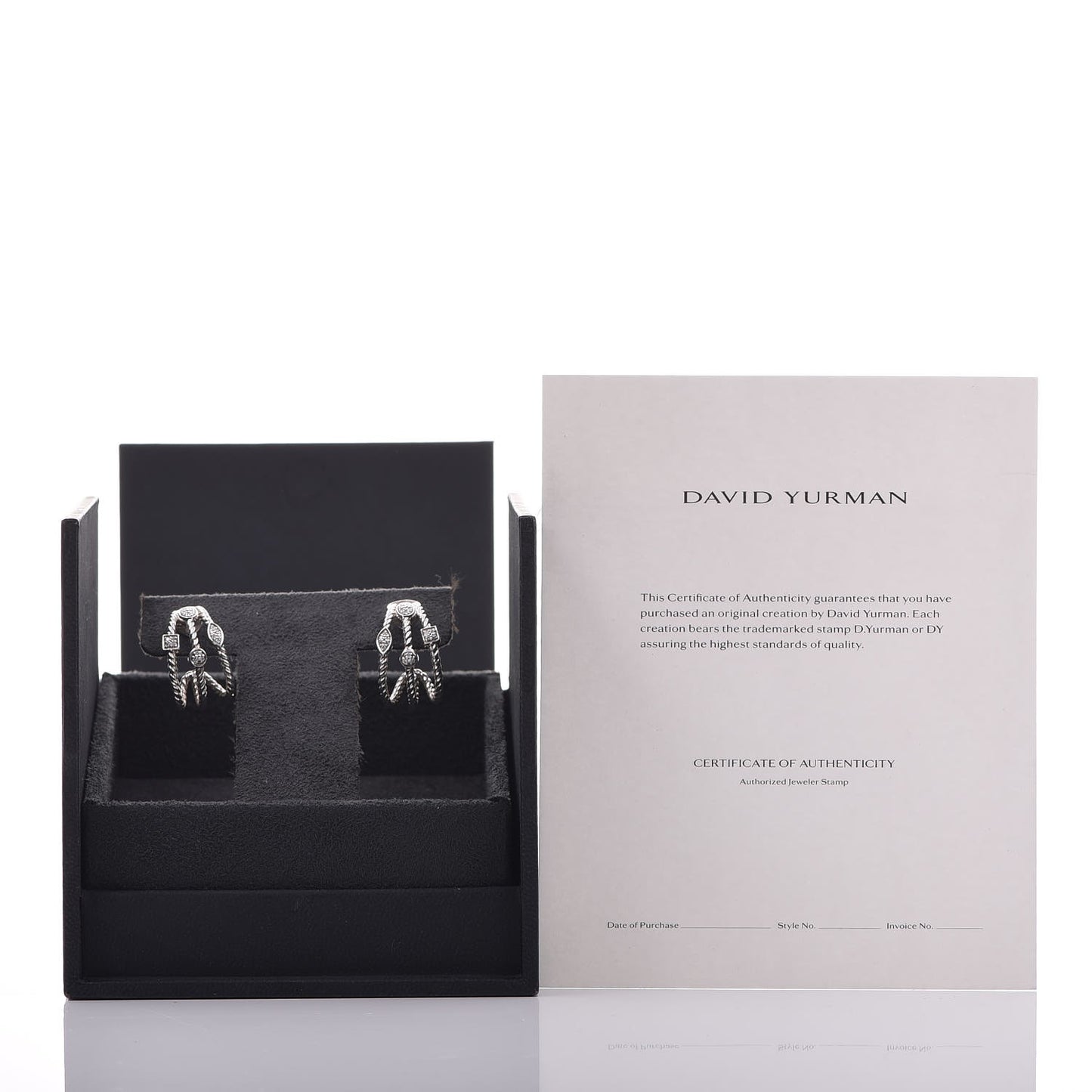 Sterling Silver Diamond Confetti 3 Row Earrings