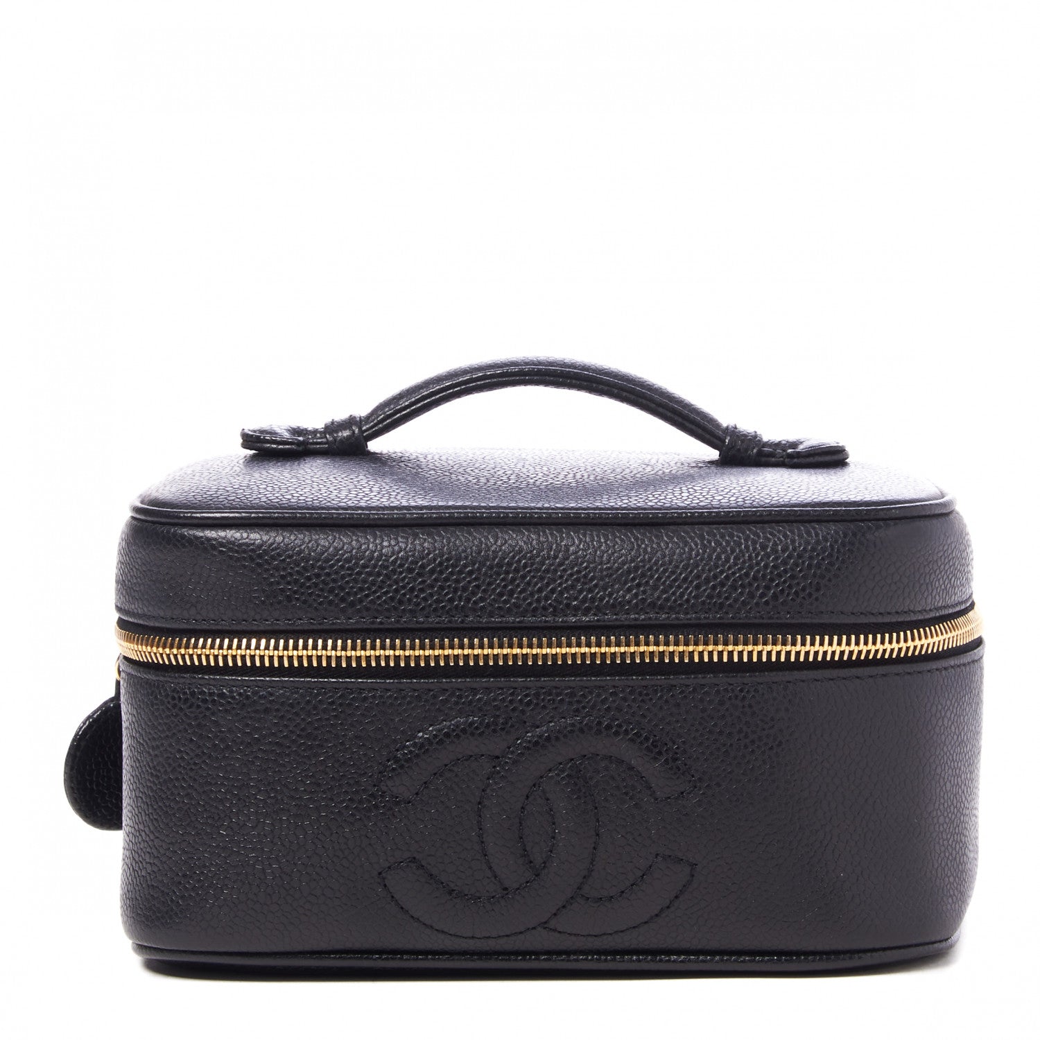 Chanel Caviar Vanity Cosmetic Case Black 1 of 10
